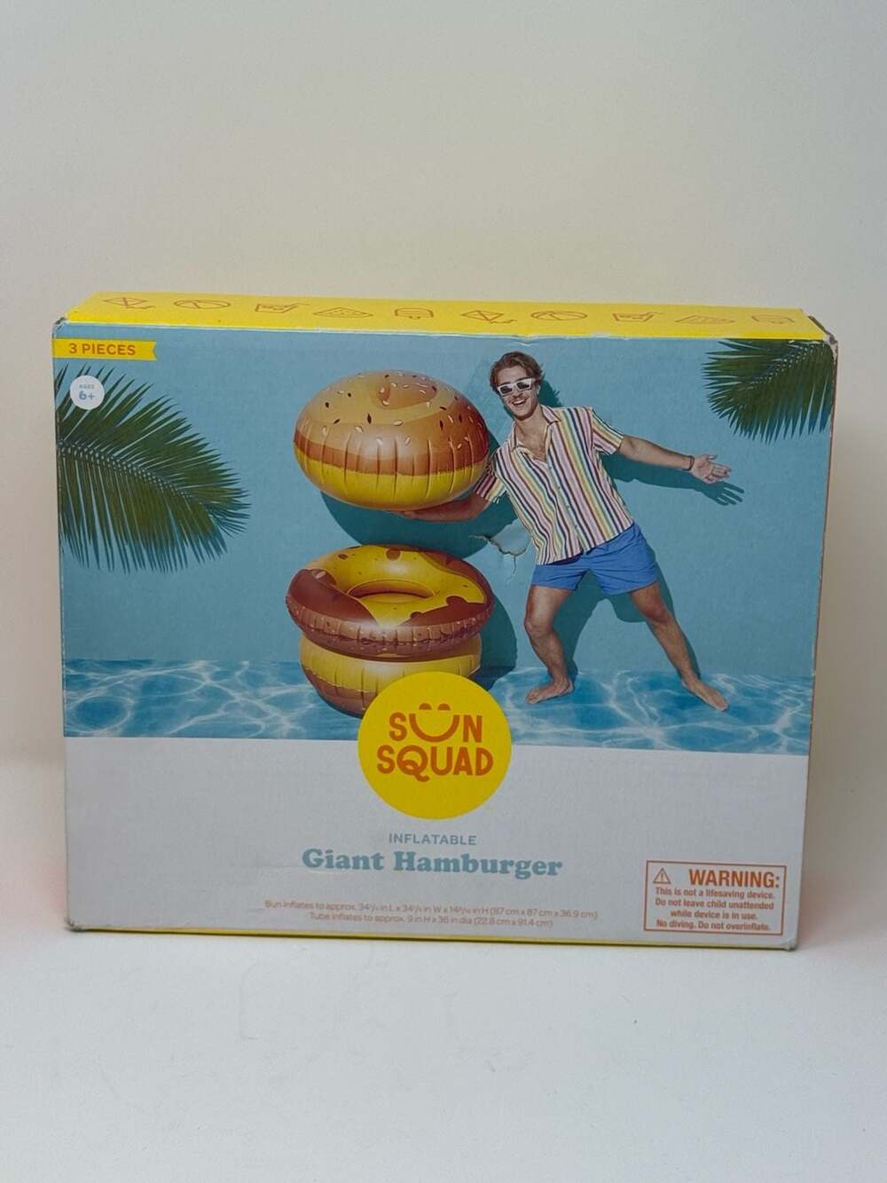 Sunny Days Entertainment Giant Inflatable Pool Float - Yellow – REBEL,